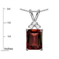 thumbnail image 3 of Star K � Emerald Cut 10x8 mm Genuine Garnet Pendant Necklace, 3 of 9