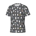 thumbnail image 3 of Yiaed Lovely Penguin Print Mens Short Sleeve Tight Fit T-Shirt, Crewneck Casual Tee-XX-Large, 3 of 5