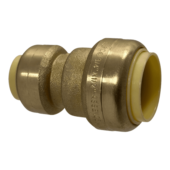 2 Pcs XFITTING Push Fit 3/4 Inch x 1/2 Inch Push Fit Coupling, Push Fit Reducing Coupling, 27-3-8=2XX