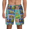 thumbnail image 3 of Uemuo Construction Machinery Pattern Mens Swim Trunks Quick Dry Board Shorts with Mesh Lining, Stretch Beach Shorts Quick Dry No-Chafing Board Shorts-X-Large, 3 of 9