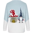 thumbnail image 4 of GHSDFBB Chandails de Noël pour Femmes Mode Loisirs Imprimé Graphique Manches Longues Hauts Mignons Chandail en Molleton Col Rond Cadeau de Noël, 4 of 5