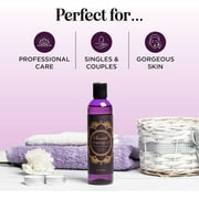 Aromatherapy Sensual Massage Oil for Couples - Relaxing Lavender Massaging Oil for Massage Therapy with Vitamin E Jojoba & Sweet Almond - Naturally Scented Vegan Non GMO & Gluten Free (8 Fl Oz)