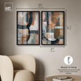 thumbnail image 5 of Enigmatic Shade Duo Shadowbox Print Boho Abstract Art Set by Art Remedy, Black Frame, 20 x 30, 5 of 6