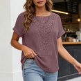 thumbnail image 5 of Molidfa Women's Indian Block Print Graphic Tee Crew Neck Short Sleeve Regular Fit Casual Lightweight Summer Top, 5 of 5