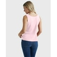 thumbnail image 3 of Hanes Women's Mini-Ribbed Cotton Tank Paleo Pink S, 3 of 6