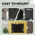 thumbnail image 6 of Bliss Floating Entertainment Center, Floating TV Stand Wall Mounted, Freestanding Wall Mounted Entertainment Center, Floating TV Wall Panel for 70 inch TVs with LED Strip, Drawers and Shelf - Black, 6 of 9
