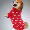 thumbnail image 2 of BRIGHTFUFU Suéter de perros patrón de corazón de tortuga elástica suéter de cachorro de cachorros de cachorros ropa de invierno (talla l), 2 of 6