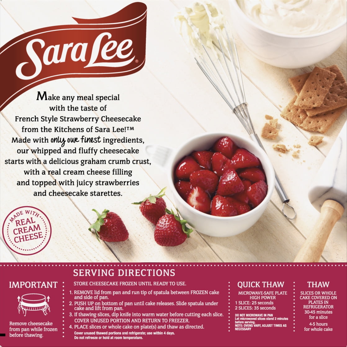 Sara Lee® French Style Strawberry Cheesecake, Frozen, 7", 26oz