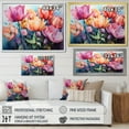thumbnail image 4 of Designart "Vibrant Tulips Bursting with Energy" Tulips Floater Framed Wall Decor, 4 of 5