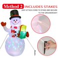 thumbnail image 3 of OurWarm 5ft Christmas Inflatables Blow Up Yard Upgraded Snowman Inflatable with Rotating LED Lights Outdoor Garden Decorations, 3 of 3