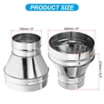 thumbnail image 2 of Unique Bargains 8 Inch to 5 Inch Round Duct Reducer, Galvanized Steel Adapter Pipe Fitting, Silver Tone, 2 of 5