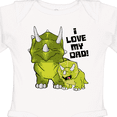 thumbnail image 4 of Inktastic I Love my Dad with Baby and Daddy Triceratops Boys or Girls Long Sleeve Baby Bodysuit, 4 of 5