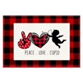 thumbnail image 1 of DFC Valentine's Day Letter Print Placemat Festive Table Heat Perfect For Holiday Parties Border Linen Table Mat Ideal For Couples And Dinners C, 1 of 4