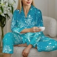 thumbnail image 6 of KLL Christmas Snow Print Women's Long Sleeve Pajamas with Pants Sleepwear Loungewear 2 Set-X-Large, 6 of 8