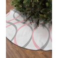 thumbnail image 2 of Pink Grey Christmas Tree Skirt 48 Inches Large Christmas Skirt Tree, Modern Geometric Contemporary Abstract Tree Skirt Christmas Decorations for Fireplace Party Holidays Indoor Outdoor, 2 of 7