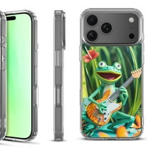 For iPhone 17 Pro Shockproof Protective Phone Case, by OneToughShield - Frog Guitar