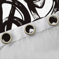 thumbnail image 4 of Manfei Abstract Kitchen Curtains, Art Hippie Scribble Black Out Curtains Pack of 2 (42x63 Each), Black and White, 4 of 6