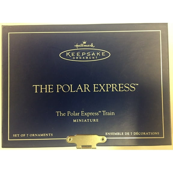 Hallmark QXM6475 Polar Express 7-Piece Train Set Miniature Ornamanet