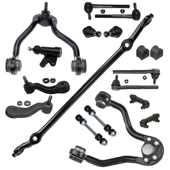 18 Pc Suspension Kit Center Link, Lower Ball Joints (47.89 MM), Tie Rod Ends, Idler & Pitman Arms, Sway Bars, Control Arms Fits select: 1996-1999 CHEVROLET GMT-400, 1996-1999 CHEVROLET SUBURBAN
