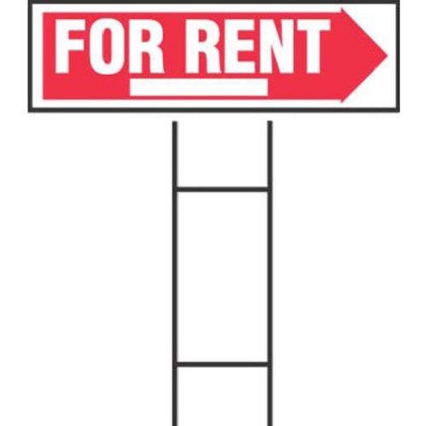 Hy Ko Products Rs 806 For Rent Corrugated Plastic Sign W H Bracket 9 25 X 24 Red White 1 Piece Walmart Com Walmart Com