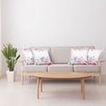 thumbnail image 4 of Ambesonne Shabby Flora Throw Pillow Cover 4 Pack, Rose Flower Daisies, 18", Pale Blue Purple, 4 of 6