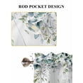 thumbnail image 7 of Teal Eucalyptus Coastal Kitchen Curtains 54 Inches length, Beach Starfish Shells Window Treatment Curtain Drapes, Thermal Insulated Drapes for Basement Hotel RV, 42"x54", 2 Panels, 7 of 7