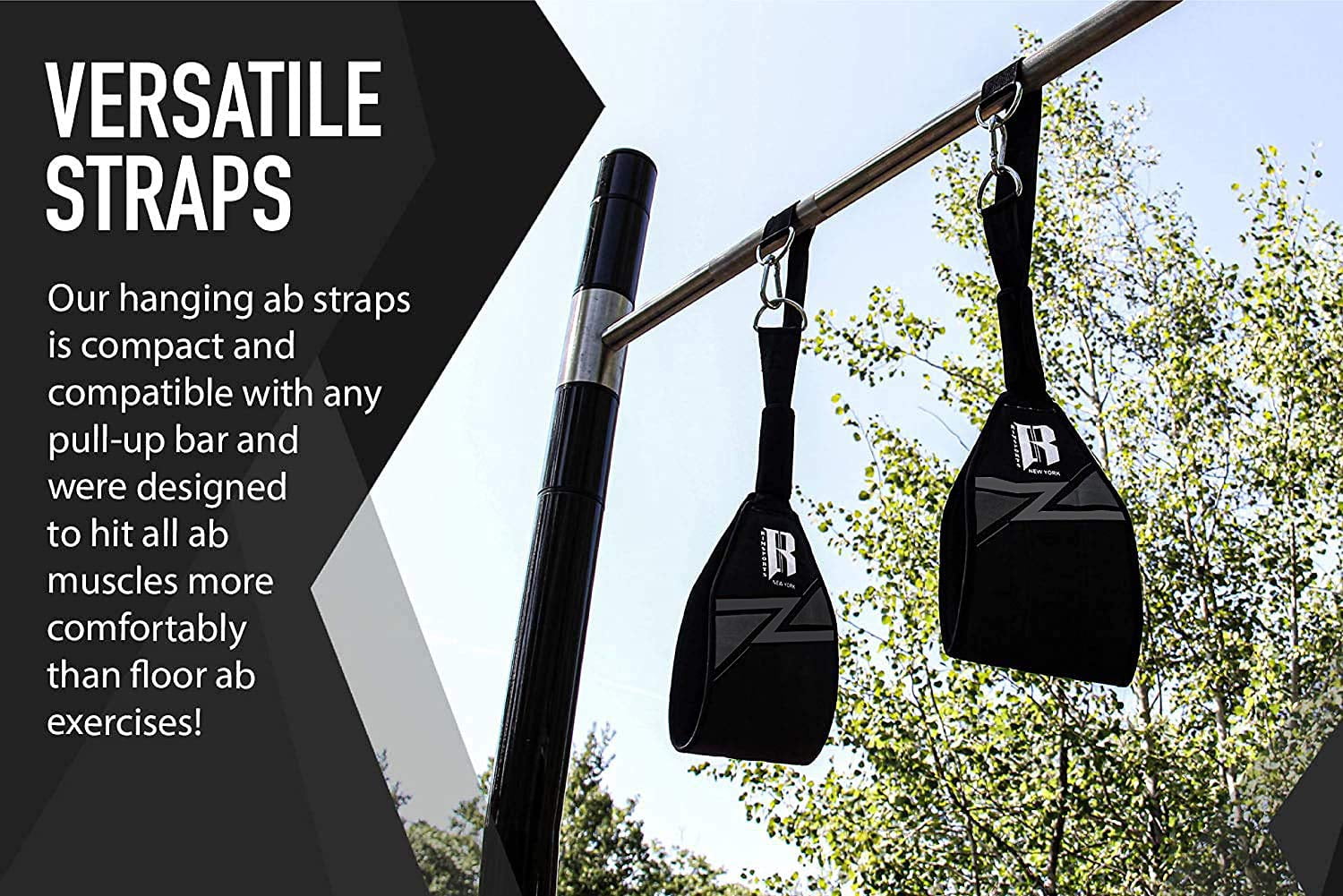 RIMSports Hanging Ab Straps for Pull up Bar Abdominal Slings for