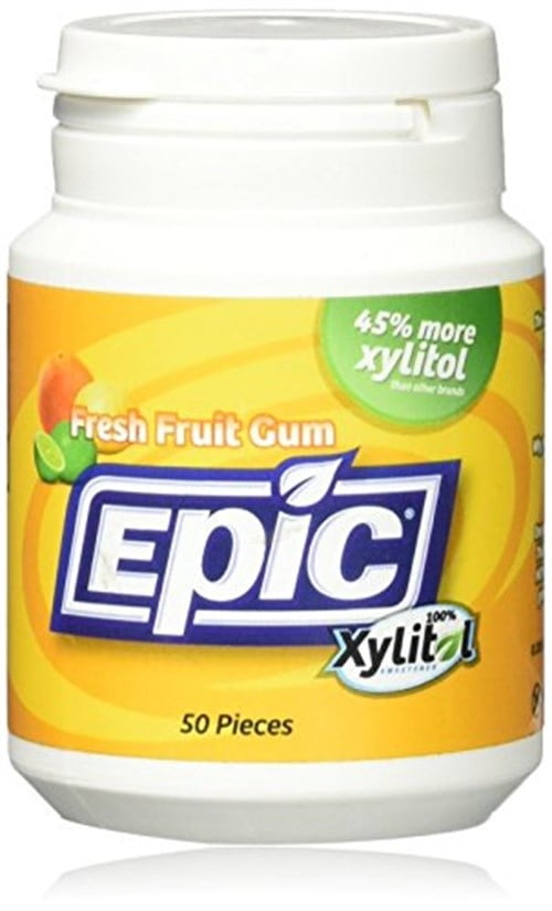 Epic Dental Xylitol Sweetened Gum Fresh Fruit 50 Piece(s) Walmart