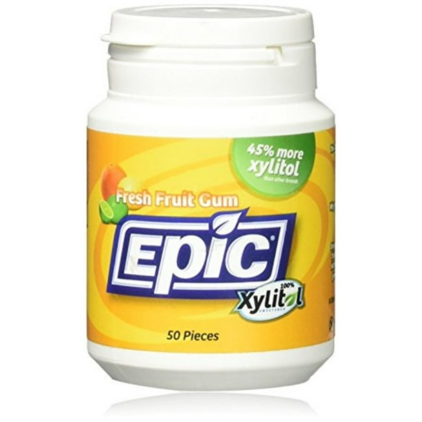 Epic Dental Xylitol Sweetened Gum Fresh Fruit 50 Piece(s) Walmart