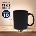 thumbnail image 5 of Ceramic Coffee Mugs 11 oz. Set of 10, Bulk Pack - Coffee cup set, Iced coffee cup, Gaming mug - Black, 5 of 5