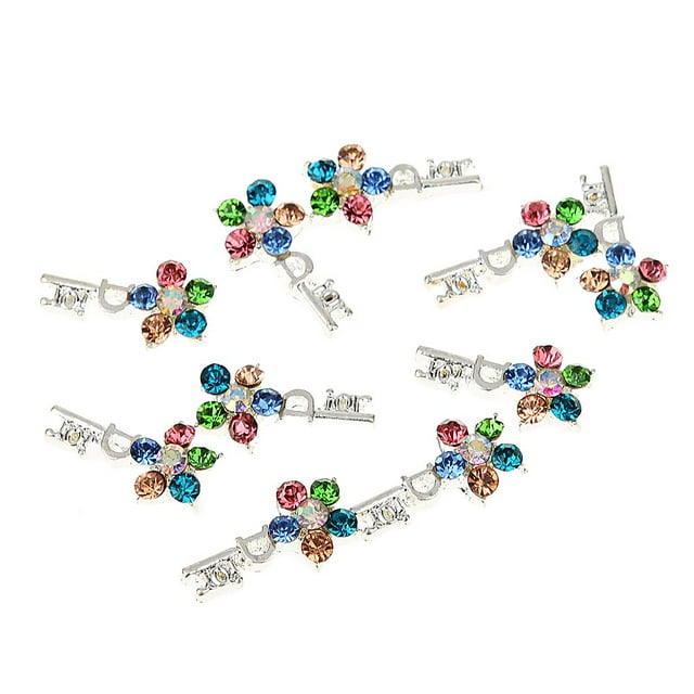Encantos de uñas 10x Sunnimix De Imitación De Aleación Cve Arte Repique Joyería De Brillo 1.5 * 0.7cm