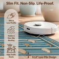 thumbnail image 6 of Design&I 3'x5' Washable Area Rug Stripe Seashell Starfish Motif Round Compass Maritime Nautical Wave Refined for Home Office, Hallway, Low Profile & Durable Daily Traffic Ready, 6 of 7