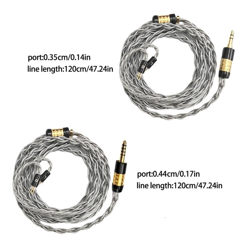 lanema 8Core TRS Earphone Cable 0.78mm 2 Pin Connectors for Enhanceds Sound Output