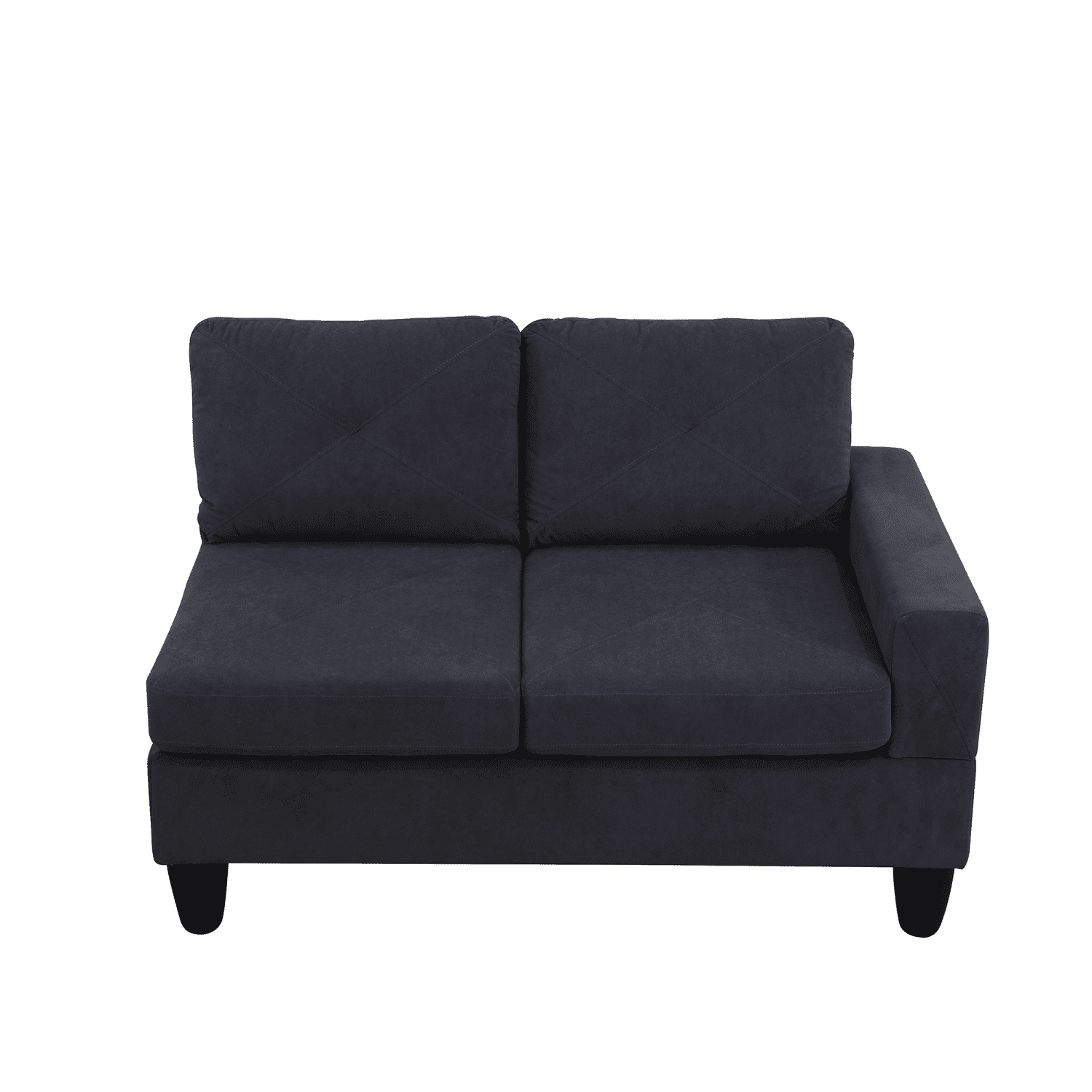 Hommoo Sofa Set,Massa Flannel 4-Piece Couch Living Room Sofa Set,Sectional Couches for Living Room,Dark Grey