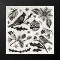 thumbnail image 2 of Brissonnet, Daphne 20x20 Black Modern Framed Museum Art Print Titled - Woodcut Christmas VI, 2 of 5