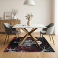 thumbnail image 3 of ODIKA 5'x7' Washable Area Rug Haunted Horror Eerie Spooky Gothic Border Mansion Bats Halloween Flowing Dynamic for Small Living Room, Bedroom, Easy Care, Non-Shedding, Pet Friendly, 3 of 7