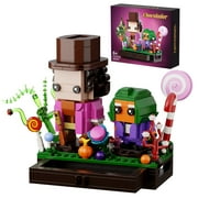 Chocolate Factory Owner and Employee Model Toy Kit, Action Figure Building Blocks with Golden Ticket Chocolate Candy Toy for Girls Boys Films Fans (481 PCS)
