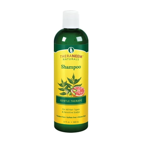 TheraNeem Gentle Therapé Shampoo | Soothing Formula w/ Organic Neem Oil | All Hair Types & Sensitive Scalp, Vegan |