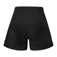 thumbnail image 4 of Outfmvch Shorts For Women Gym Shorts Women Splice Comfy Waist Pants Shorts Loose Elastic Pocketed Womens Casual Drawstring Pants Leggings With Pockets For Women Black 5Xl, 4 of 8