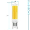 thumbnail image 2 of Luxrite G9 LED Bulb Dimmable 4.5W, 50 Watt Equivalent, 3500K Natural White, 450LM, Glass G9 Bi Pin Base, ETL 10 Pack, 2 of 6