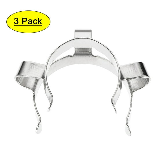 Unique Bargains Silver Tone Joint Clip Lab Clamp Mounting Clips for 24/29mm 24/40mm Glass Taper Joint Laboratory Tool 3Pcs
