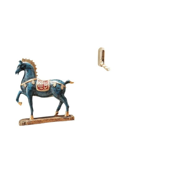 Escultura De Caballo De Pie, Adorno De Escritorio, Decoración Feng Shui Para Sala De Estar, Estantería Con Gancho De Pared Plegable, Organizador Para Baño, Armario, Toallas Y Batas.