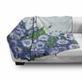 thumbnail image 3 of Flower Soft Flannel Fleece Blanket, Bunch of Fresh Wildflowers in Grass Vivid Spring Daisy Bloom over Sky Floral Design, Cozy Plush for Indoor and Outdoor Use, 50" x 70", Blue Green, by Ambesonne, 3 of 6
