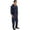 Navy Blue, variant on Men's One Piece Hooded Raincoat Waterproof Rain Suit Reflective Jumpsuit Zipper Coveralls Navy Blue 170/L