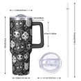 thumbnail image 2 of Bat Silhouette Halloween Pattern Tumbler with Handle and Lid,40oz Double Wall Vacuum Insulated Tumbler,Cups Gift for Women and Men, 2 of 7