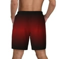 thumbnail image 4 of Balery Red Geometric Mens Swim Trunks Swim Shorts for Men Quick Dry Inseam Beach Shorts with Compression Liner Pocket-Medium, 4 of 9