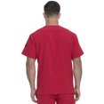 thumbnail image 4 of Dickies EDS Essentials Scrubs Top for Men V-Neck Plus Size DK635, 2XL, Red, 4 of 8