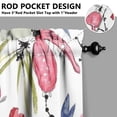 thumbnail image 3 of Vintage Abstract Line Flower Powder Tier Kitchen Curtains for Bathroom Living Rod Pocket Window Drapes 28"x36" 2 Panels Window Treatment Tiers, 3 of 4
