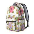 thumbnail image 2 of Pioneer Flower Floral Print Pattern Backpack for School, Cute School Bag with Adjustable Shoulder Straps and Padded Back, 15.3"x11"x7.1", 2 of 4