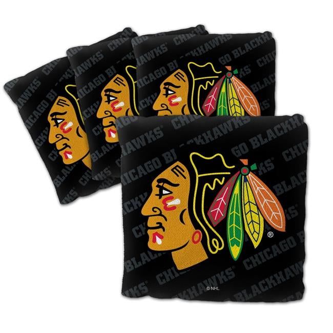 NHL Chicago Blackhawks Cornhole Bags - 4PK - Black
